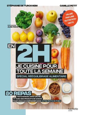 cover image of En 2h je cuisine pour ma semaine spécial rééquilibrage alimentaire